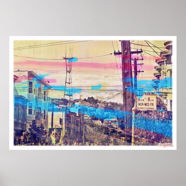 Sanfran-see-peaks-Mission District san francisco Poster (Vorne)