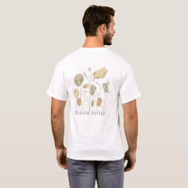 Sanft Erblühen — Minimalistische Wildblumen-Linien T-Shirt