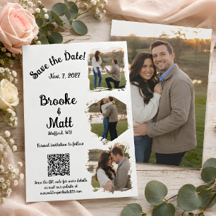 Sanft gesprochene rustikale Floral Save the Dates  Date