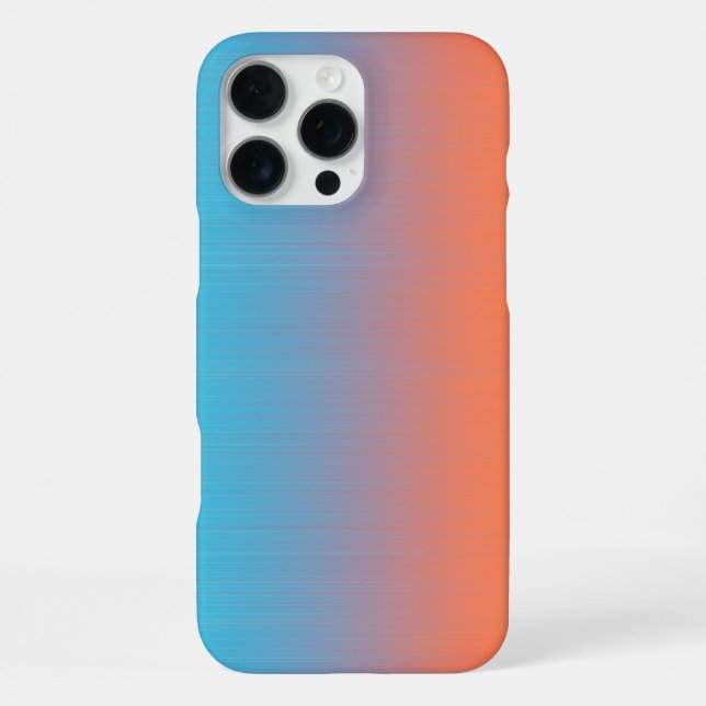 Sanft getöntes Orange Blau iPhone 16 Pro Max Hülle (Rückseite)