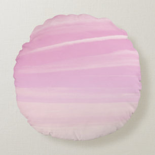 Sanft Rosa Himmel Traum 1 Rundes Kissen