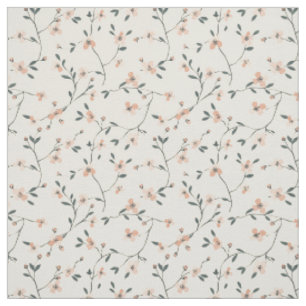 Sanft rosafarbenes Wildblumen-Blüten-Vintage-Boho  Stoff