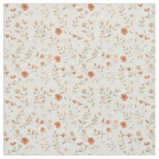 Sanft rosafarbenes Wildblumen-Blüten-Vintage-Boho Stoff
