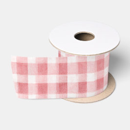 Sanft Weibliches Rosa Weiß Kariert Streifen Geburt Satinband