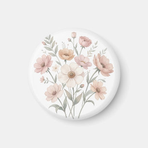 Sanfte Anemonen-Sträußchen-Aquarell-Zartheit Magnet