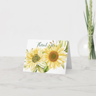Sanfte Aquarell-Sonnenblumen Karte