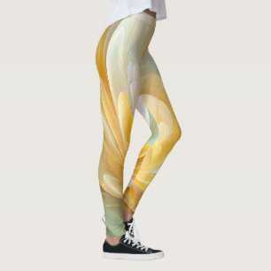 Sanfte Ausstrahlung aus goldenen und aquafarbenen  Leggings