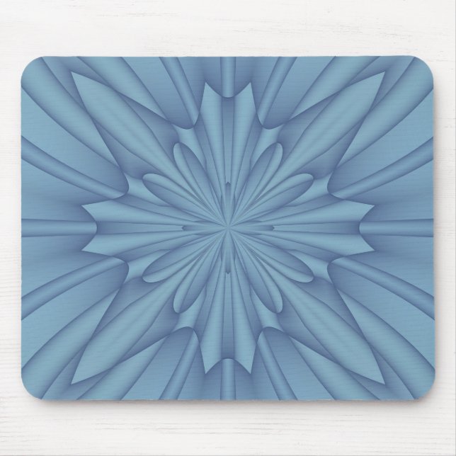 Sanfte Blaue Weihnachtssterne Mousepad (Vorne)