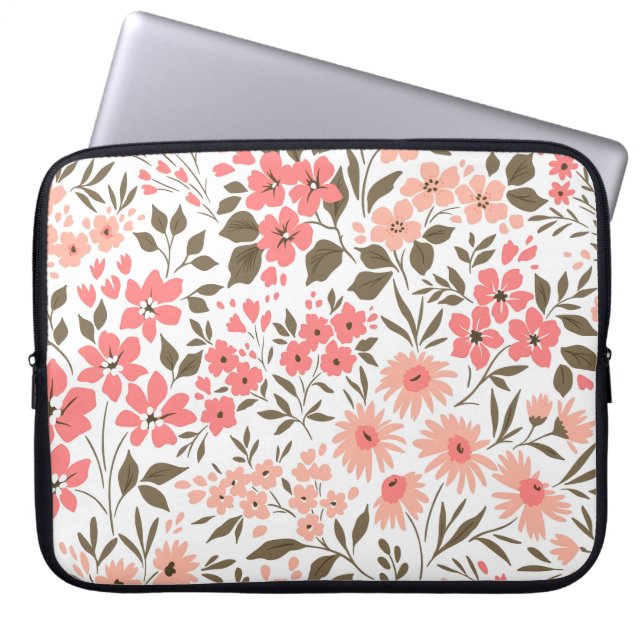 Sanfte Blumträume Laptopschutzhülle (Vorderseite)