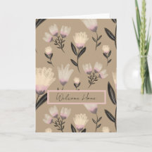 Sanfte Blush Botanische Florale Grußkarte