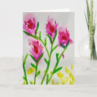 Sanfte Blüten – Zarte Florale Wasserfarben-Grußkar