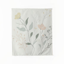 Sanfte Botanik – Minimale Pastell-Wildblume