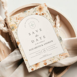 Sanfte Botanische Wiesenhochzeit Save The Date