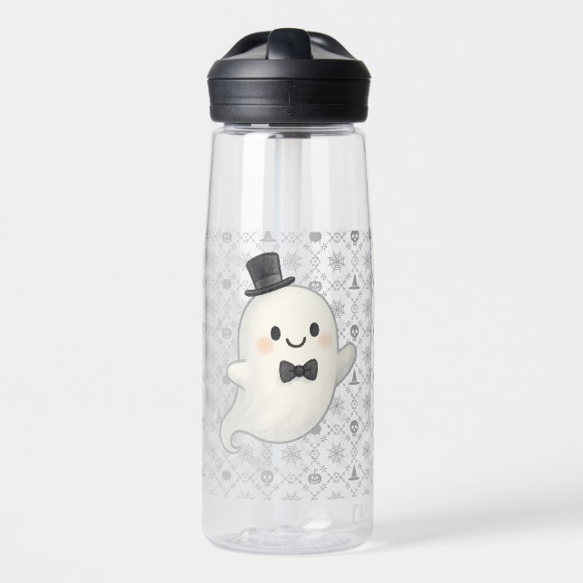 Sanfte Cartoon-Geister Halloween  Trinkflasche (Vorne)