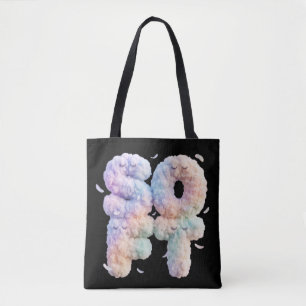 Sanfte Cloud Pastell-Typografie Süße Ästhetik Kawa Tasche