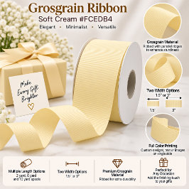Sanfte Creme Elegant Minimalistisch Ripsband