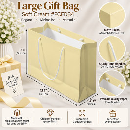 Sanfte Creme Elegante Minimalistische Geschenkverp Große Geschenktüte