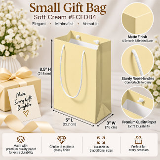 Sanfte Creme Elegante Minimalistische Geschenkverp Kleine Geschenktüte