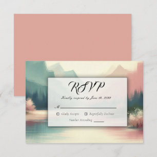 Sanfte Echos der Berge RSVP Karte