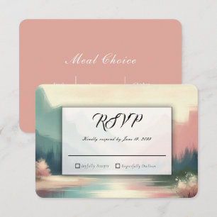 Sanfte Echos der Hochzeit der Berge RSVP Karte