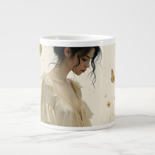 Sanfte Eleganz in einem Schmetterlingstanz Jumbo-Tasse