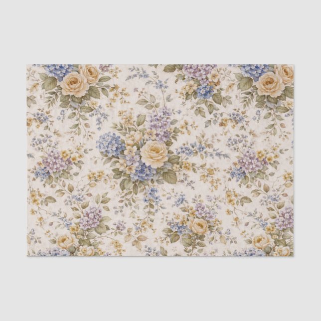 Sanfte Elfenbeingarten-Blüte Seidenpapier (Vorderseite)