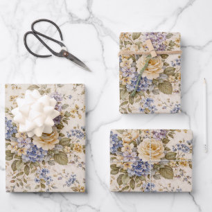 Sanfte Elfenblumen-Gartenblüte Geschenkpapier Set