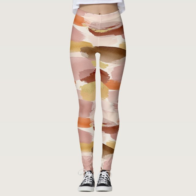 Sanfte erdige Abstraktion (4) Leggings (Vorderseite)