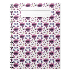 Sanfte, feminine lavendel-inspirierte Kunst Notizblock