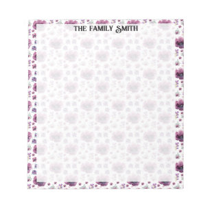 Sanfte feminine lavendel-inspirierte Kunst Notizblock