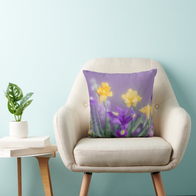 Sanfte Frühlingsblumen Kissen (Stuhl )