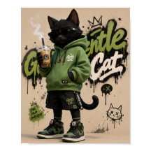 Sanfte Katze, Urban Streetwear Schwarze Katzenmask