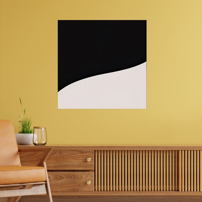 Sanfte Krümmung - Minimalistische Bogenkunst Poster (Wohnzimmer 2)