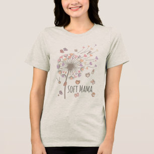 Sanfte Mama Löwenzahn Kinderzimmer Kunst Sanfte Tri-Blend Shirt