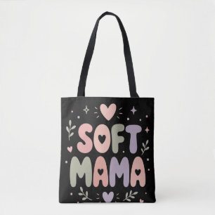Sanfte Mama-Pastell-Typografie-Design Tasche