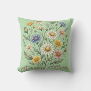 Sanfte Mama Wildflower Kursiver Blumenentwurf Kissen