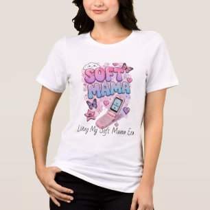 Sanfte Mama Y2K Süßes Retro-Design Kawaii-Mutter Tri-Blend Shirt