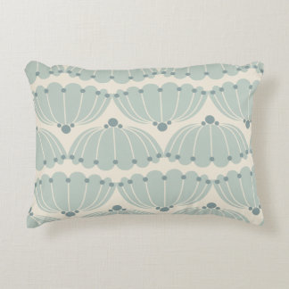 Sanfte Minze und Beige Scallop Dekokissen