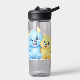 Sanfte Monsterfreunde Blaue und goldene Freundscha Trinkflasche