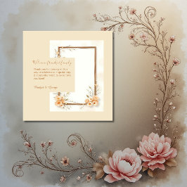 Sanfte, neutrale Botanische Hochzeit Geschenkanhänger