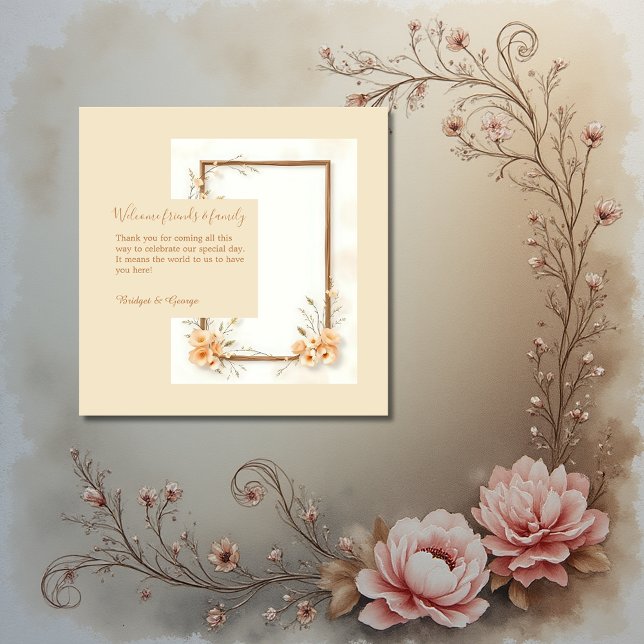 Sanfte, neutrale Botanische Hochzeit Geschenkanhänger (Von Creator hochgeladen)