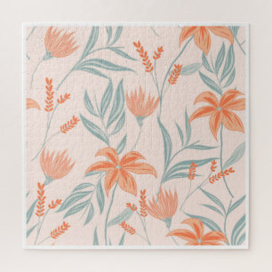 Sanfte Orange und Salbei-Pfirsich-Blumen-Botanik