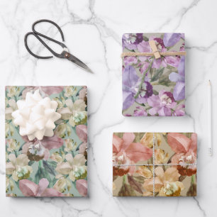 Sanfte Orchideengarten Geschenkpapier Set