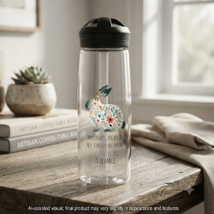 Sanfte Pastell-Blumen-Hasen-Rettungs-Hydration Trinkflasche