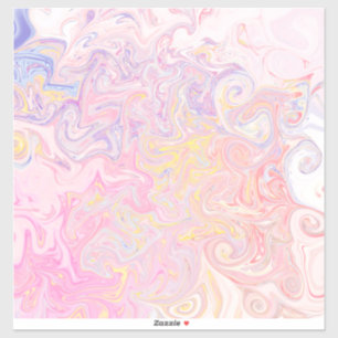 Sanfte Pastell-Traum-Marmor-Wirbel-Abstrakte Kunst Aufkleber