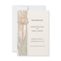 Sanfte Pastell-Tulpen-Save-the-Date-Karte