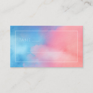 Sanfte Pastell-Wasserfarben-Gradation Platzkarte