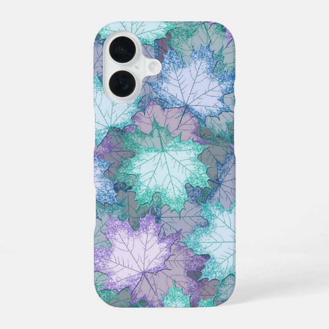 Sanfte Pastellblätter iPhone 16 Hülle (Rückseite)