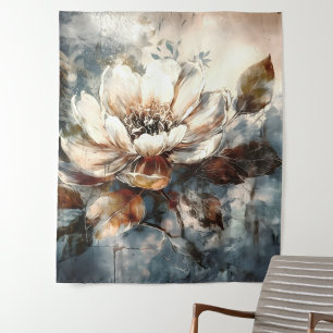 Sanfte Pfingstrose Wasserfarbenblüte Wandteppich