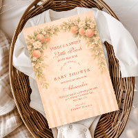 Sanfte Pfirsich-Blumen-Baby-Party